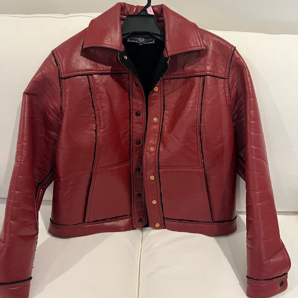 St John Sport Faux Leather jacket